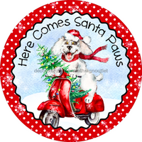 Thumbnail for Wreath Sign, Christmas Sign, Santa Paws, 10