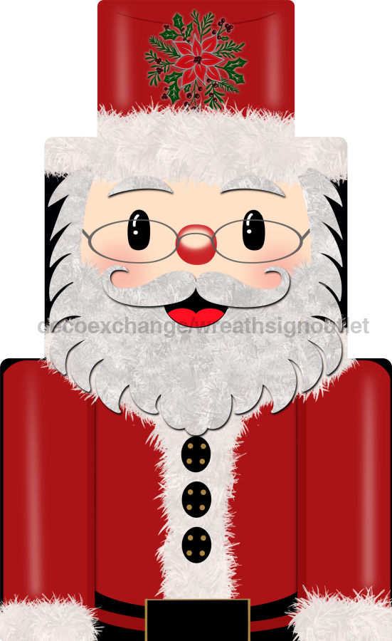 Christmas Santa 22" Wood Door Hanger - DECOE-W-358-DH