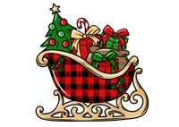 Thumbnail for Christmas Sign, Christmas Sleigh Sign, wood sign, DECOE-W-030 door hanger, christmas