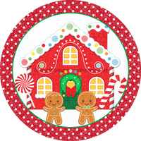Thumbnail for Wreath Sign, Christmas Sign, Snow Gingerbread, 10