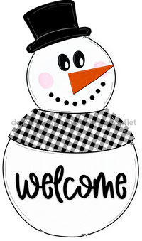 Thumbnail for Christmas Snow Man 22" Wood Door Hanger - DECOE-W-417-DH