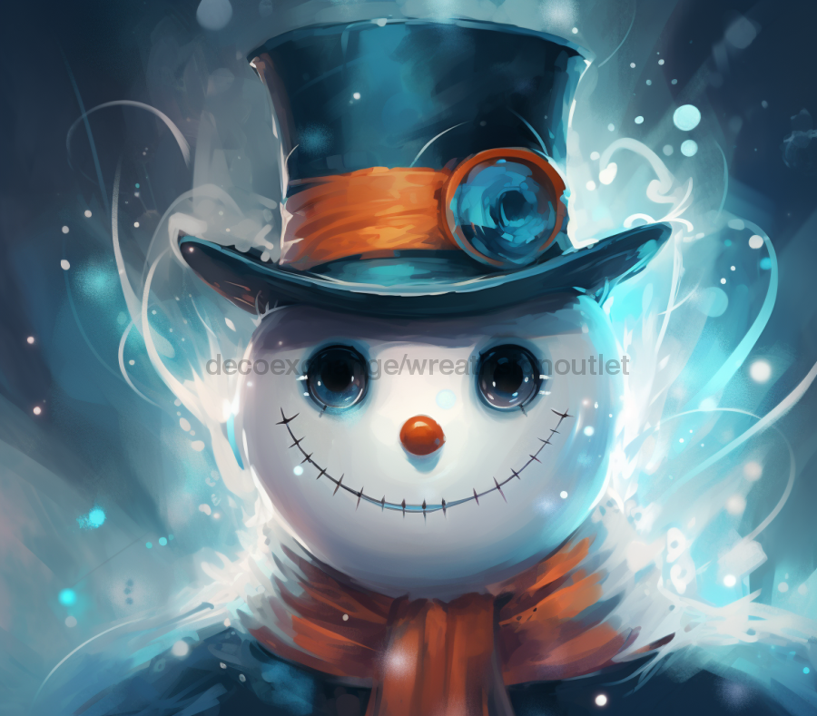 Christmas Sign, Snowman Sign, Christmas, DCO-00249, Sign For Wreath, 10x10" Metal Sign - DecoExchange®