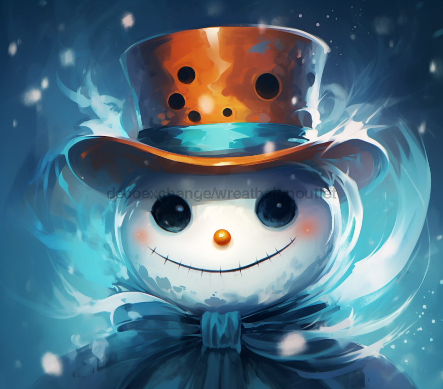 Christmas Sign Snowman Dco-00252 For Wreath 10X10 Metal