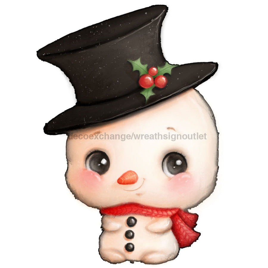 Christmas Snowman 22" Wood Door Hanger - DECOE-W-903411-DH