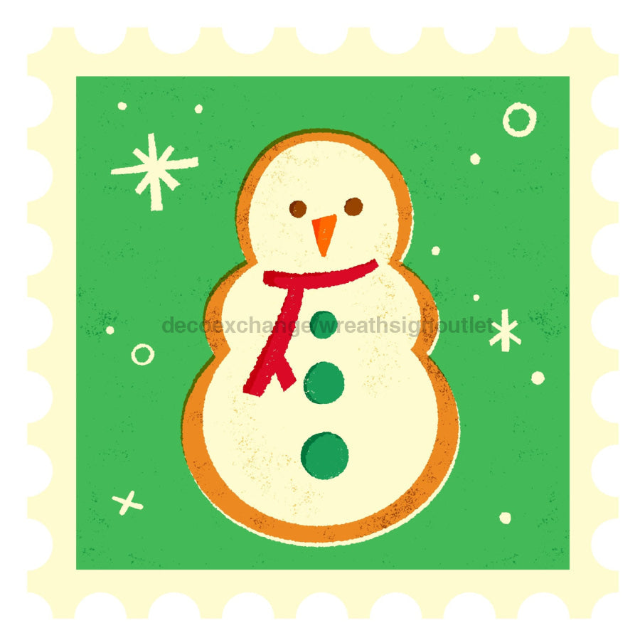 Christmas Stamp 22" Wood Door Hanger - DECOE-W-903421-DH