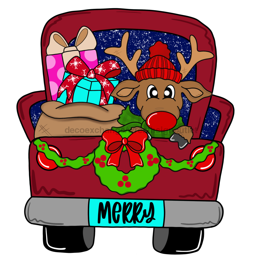Christmas Sign, Christmas Truck, Red Truck Sign, wood sign, CR-W-075 - DecoExchange¬Æ