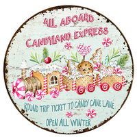 Thumbnail for Christmas Vintage 10" Metal Wreath Sign - DECOE-4679