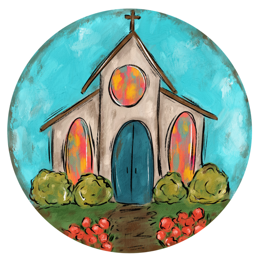 Church 22" Wood Door Hanger - DECOE-W-903454-DH