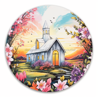 Thumbnail for Church Sign Spring Dco-00851 For Wreath 10 Round Metal