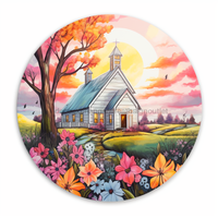 Thumbnail for Church Sign Spring Dco-00856 For Wreath 10 Round Metal