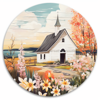Thumbnail for Church Sign Spring Dco-00862 For Wreath 10 Round Metal