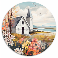 Thumbnail for Church Sign Spring Dco-00866 For Wreath 10 Round Metal