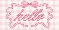 Thumbnail for Coquette Hello Sign Dco - 01436 For Wreath 6X12’ Metal