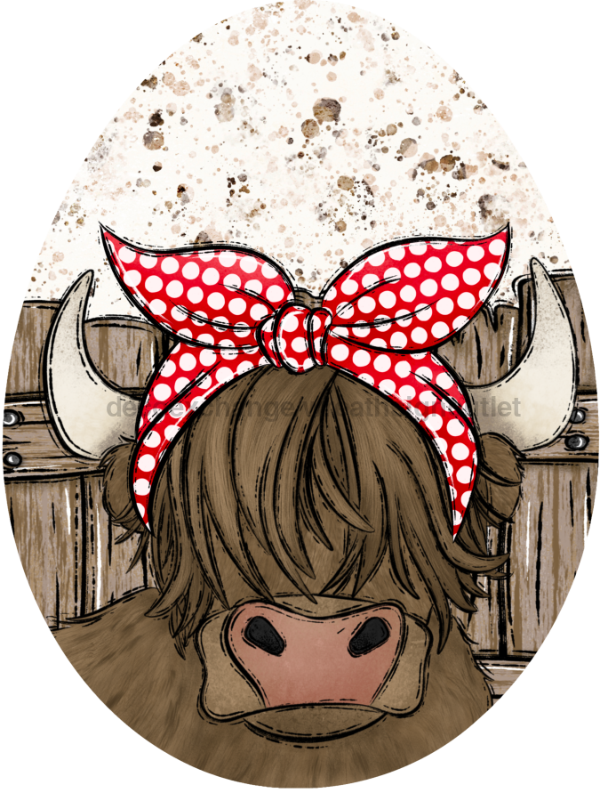 Cow 22" Wood Door Hanger - DECOE-W-694-DH