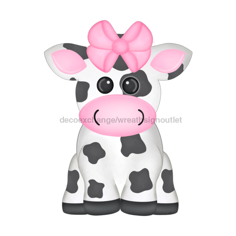 Cow Farm 22" Wood Door Hanger - DECOE-W-506-DH
