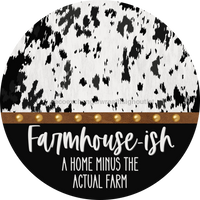 Thumbnail for Cow Door Hanger Farmhouseish Dco-01364-Dh 18’ Round Wood