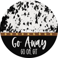 Thumbnail for Cow Door Hanger Go Away Dco-01367-Dh 18’ Round Wood