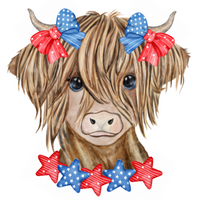 Thumbnail for Cow Patriotic 22" Wood Door Hanger - DECOE-W-825-DH