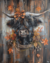 Thumbnail for Cow Sign Fall Dco-01698 For Wreath 8X10’ Metal