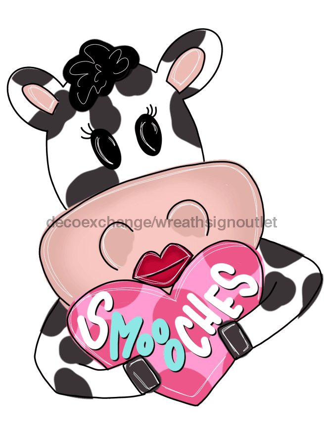 Cow Sign Valentine Wood Sign Door Hanger Decoe-W-497 22