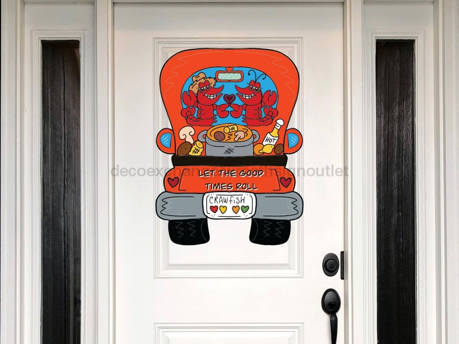 Crawfish Boil Sign Louisiana Wood Sign Door Hanger Decoe-W-100 22