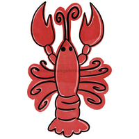 Thumbnail for Crawfish Cajun 22" Wood Door Hanger - DECOE-W-099-DH