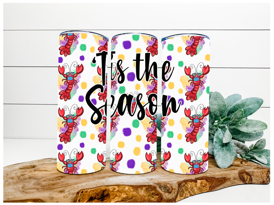 Crawfish Tumbler, Louisiana Tumbler, 20 oz Skinny Tumbler - DECOETUMBLER-116