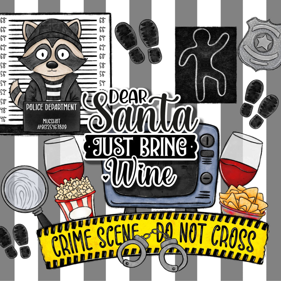 Crime Funny 10x10" Metal Wreath Sign - DECOE-4767