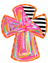 Thumbnail for Cross Colorful 22" Wood Door Hanger - DECOE-W-903720-DH