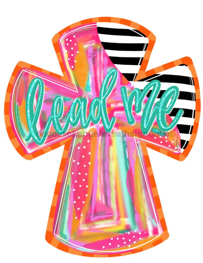 Cross Lead Me 22" Wood Door Hanger - DECOE-W-903721-DH