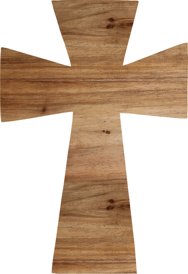 Cross Religious has bow holes 14" Wood Door Hanger - DECOE-W-903736