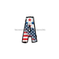 Thumbnail for Custom Patriotic Initial Sign Door Hanger Rustic Wood Sign Decoe-W-307 22 A