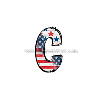 Thumbnail for Custom Patriotic Initial Sign Door Hanger Rustic Wood Sign Decoe-W-307 22 C
