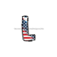 Thumbnail for Custom Patriotic Initial Sign Door Hanger Rustic Wood Sign Decoe-W-307 22 L