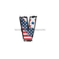 Thumbnail for Custom Patriotic Initial Sign Door Hanger Rustic Wood Sign Decoe-W-307 22 V