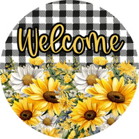 Thumbnail for Daisy Sign Welcome Dco-00818 For Wreath 10 Round Metal