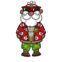 Thumbnail for Dark Skin Beach Santa Door Hanger Mj-W-00081-Dh 22‚Äô Wood
