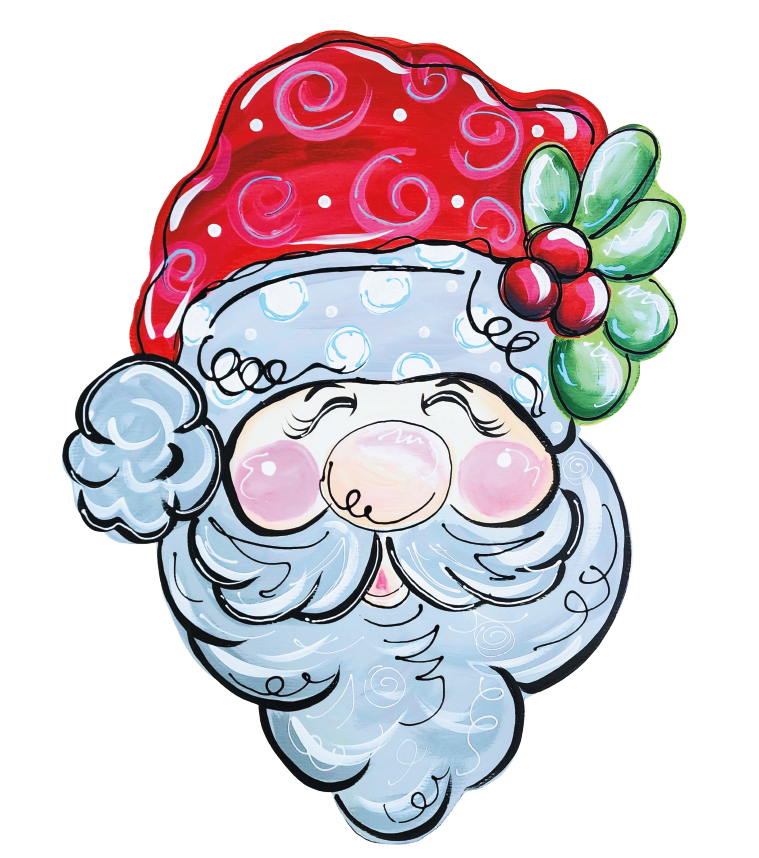 Christmas Santa 22" Wood Door Hanger - DD-W-0002-DH