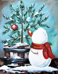 Thumbnail for Christmas Snowman 22" Wood Door Hanger - DD-W-0004-DH