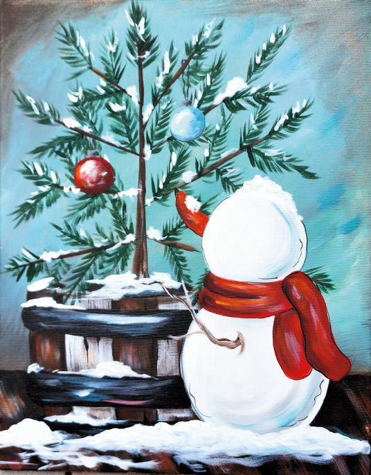 Christmas Snowman 22" Wood Door Hanger - DD-W-0004-DH