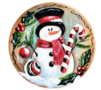 Thumbnail for Christmas Snowman 22" Wood Door Hanger - DD-W-0006-DH