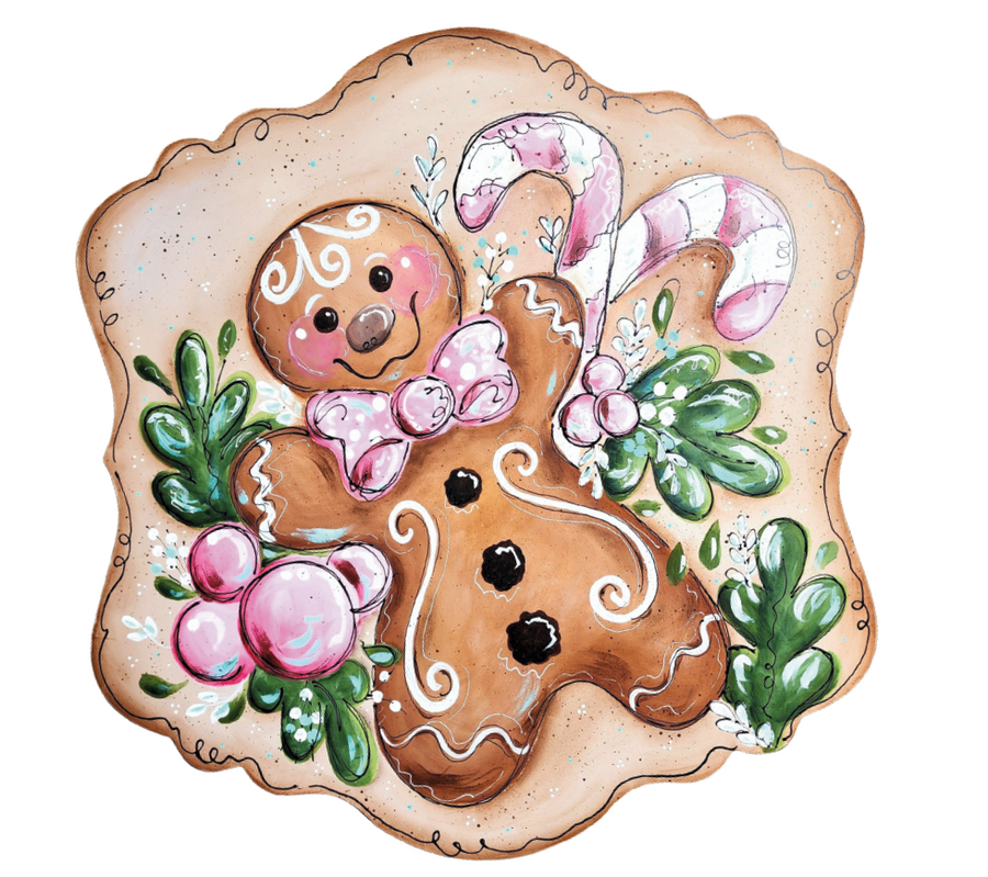 Christmas Gingerbread 22" Wood Door Hanger - DD-W-0009-DH