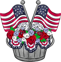 Thumbnail for Patriotic USA 22" Wood Door Hanger - DECOE-W-905012-DH