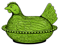 Thumbnail for Vintage Chicken Glass Chicken 22" Wood Door Hanger - DECOE-W-905031-DH