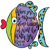 Thumbnail for Deep Waters Religious 22" Wood Door Hanger - DECOE-W-136-DH