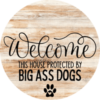 Thumbnail for Dog Door Hanger Big Dogs Dco-01078 Sign For Wreath 18 Round