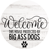 Thumbnail for Dog Door Hanger Big Dogs Dco-01080 Sign For Wreath 18 Round