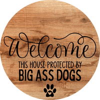 Thumbnail for Dog Door Hanger Big Dogs Dco-01081 Sign For Wreath 18 Round