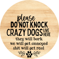 Thumbnail for Dog Door Hanger Do Not Knock Dco-01075 Sign For Wreath 18 Round