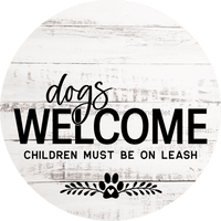 Thumbnail for Dog Door Hanger Dogs Welcome Dco-01056 Sign For Wreath 18 Round